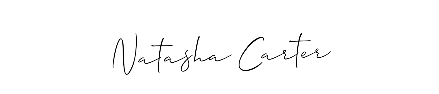 Use a signature maker to create a handwritten signature online. With this signature software, you can design (Allison_Script) your own signature for name Natasha Carter. Natasha Carter signature style 2 images and pictures png