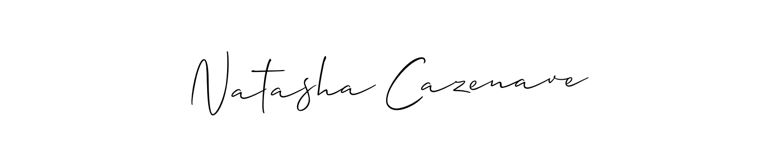 Allison_Script is a professional signature style that is perfect for those who want to add a touch of class to their signature. It is also a great choice for those who want to make their signature more unique. Get Natasha Cazenave name to fancy signature for free. Natasha Cazenave signature style 2 images and pictures png