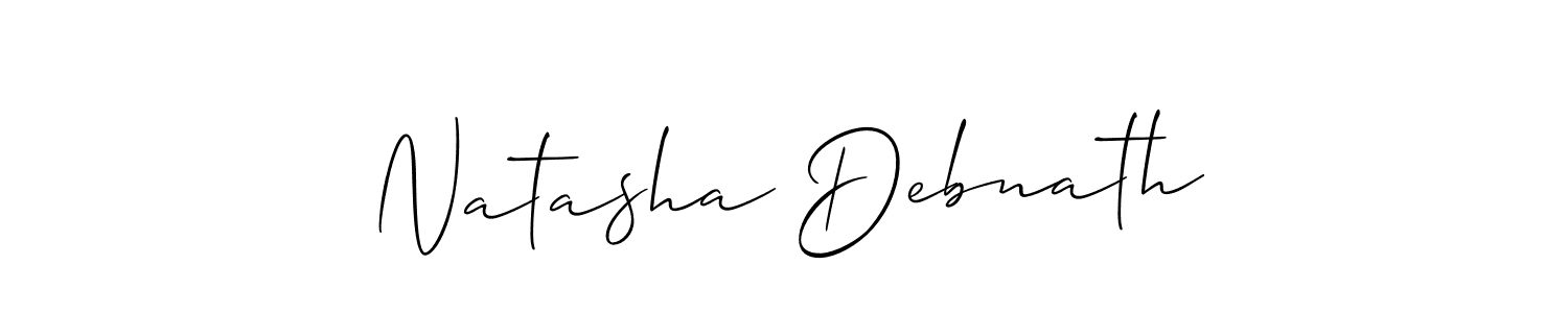 Make a beautiful signature design for name Natasha Debnath. With this signature (Allison_Script) style, you can create a handwritten signature for free. Natasha Debnath signature style 2 images and pictures png