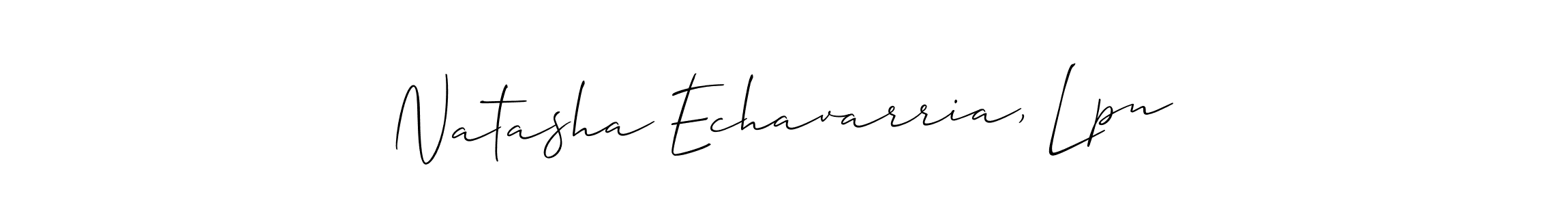 Also we have Natasha Echavarria, Lpn name is the best signature style. Create professional handwritten signature collection using Allison_Script autograph style. Natasha Echavarria, Lpn signature style 2 images and pictures png