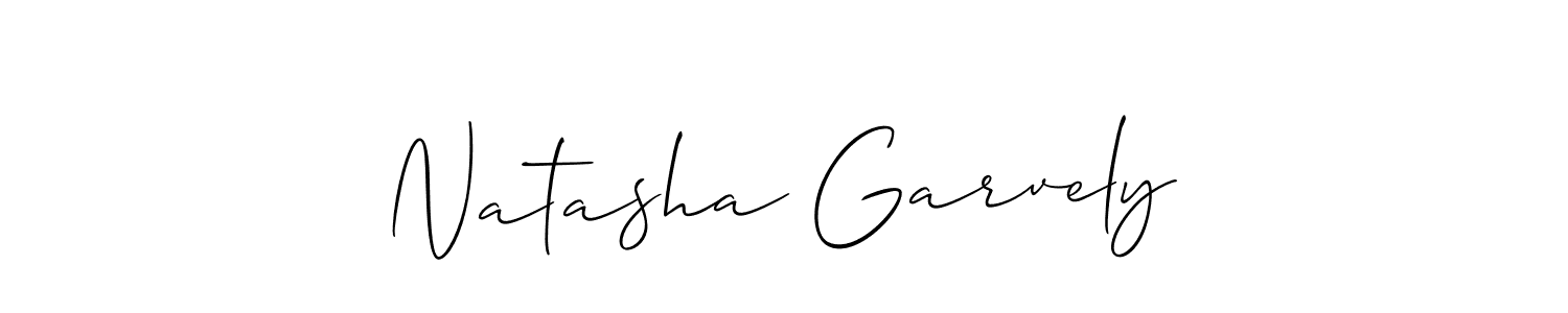 Natasha Garvely stylish signature style. Best Handwritten Sign (Allison_Script) for my name. Handwritten Signature Collection Ideas for my name Natasha Garvely. Natasha Garvely signature style 2 images and pictures png