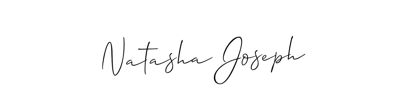 How to make Natasha Joseph name signature. Use Allison_Script style for creating short signs online. This is the latest handwritten sign. Natasha Joseph signature style 2 images and pictures png