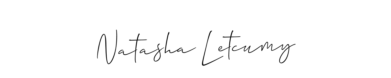 Similarly Allison_Script is the best handwritten signature design. Signature creator online .You can use it as an online autograph creator for name Natasha Letcumy. Natasha Letcumy signature style 2 images and pictures png