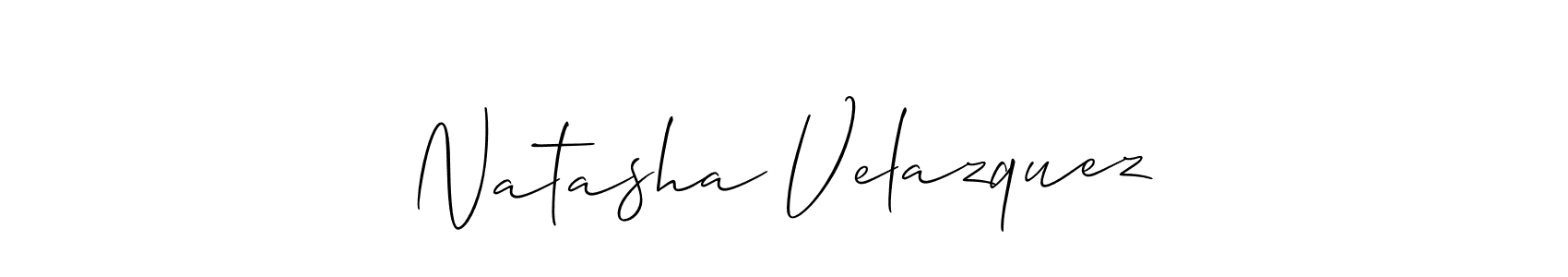 You should practise on your own different ways (Allison_Script) to write your name (Natasha Velazquez) in signature. don't let someone else do it for you. Natasha Velazquez signature style 2 images and pictures png