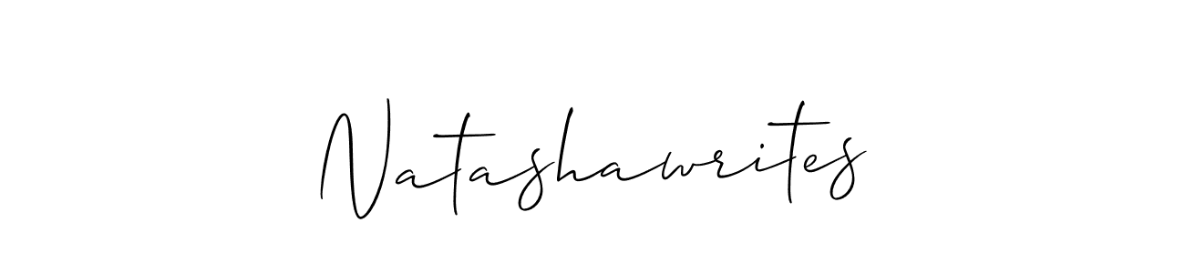 It looks lik you need a new signature style for name Natashawrites. Design unique handwritten (Allison_Script) signature with our free signature maker in just a few clicks. Natashawrites signature style 2 images and pictures png