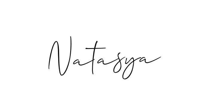 How to make Natasya name signature. Use Allison_Script style for creating short signs online. This is the latest handwritten sign. Natasya signature style 2 images and pictures png