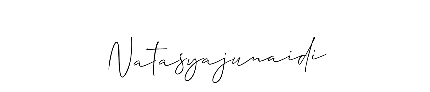 Make a beautiful signature design for name Natasyajunaidi. Use this online signature maker to create a handwritten signature for free. Natasyajunaidi signature style 2 images and pictures png