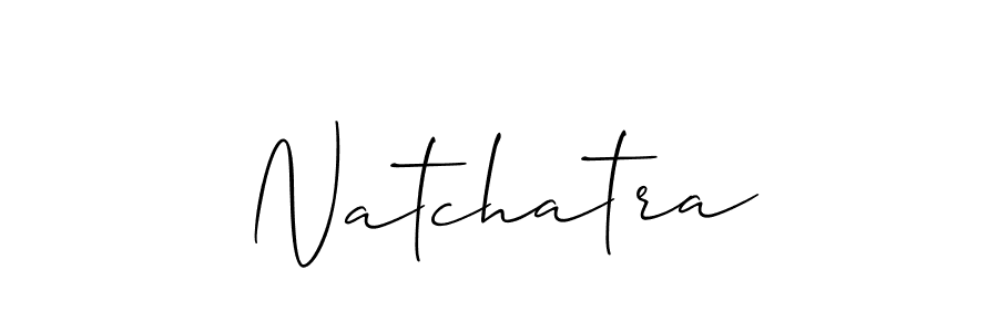 The best way (Allison_Script) to make a short signature is to pick only two or three words in your name. The name Natchatra include a total of six letters. For converting this name. Natchatra signature style 2 images and pictures png