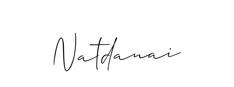 You should practise on your own different ways (Allison_Script) to write your name (Natdanai) in signature. don't let someone else do it for you. Natdanai signature style 2 images and pictures png