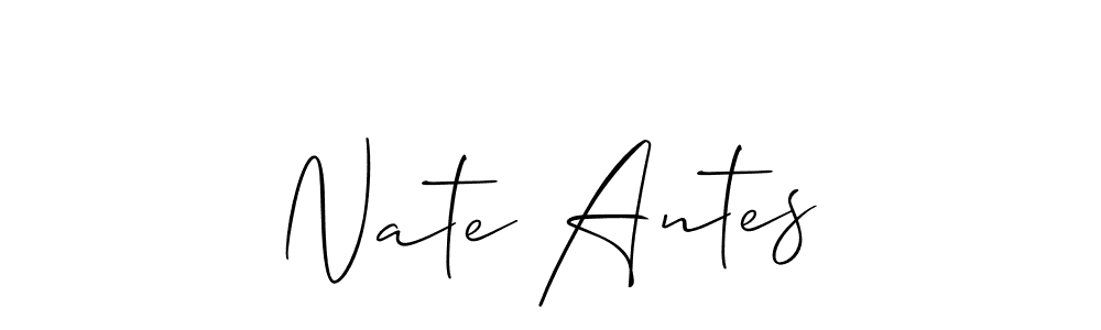 How to Draw Nate Antes signature style? Allison_Script is a latest design signature styles for name Nate Antes. Nate Antes signature style 2 images and pictures png