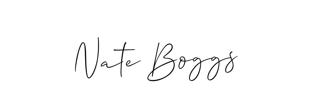 Make a beautiful signature design for name Nate Boggs. With this signature (Allison_Script) style, you can create a handwritten signature for free. Nate Boggs signature style 2 images and pictures png