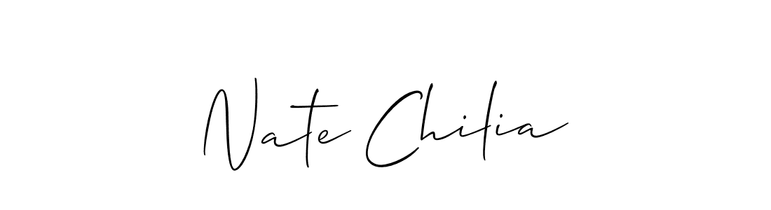 Design your own signature with our free online signature maker. With this signature software, you can create a handwritten (Allison_Script) signature for name Nate Chilia. Nate Chilia signature style 2 images and pictures png