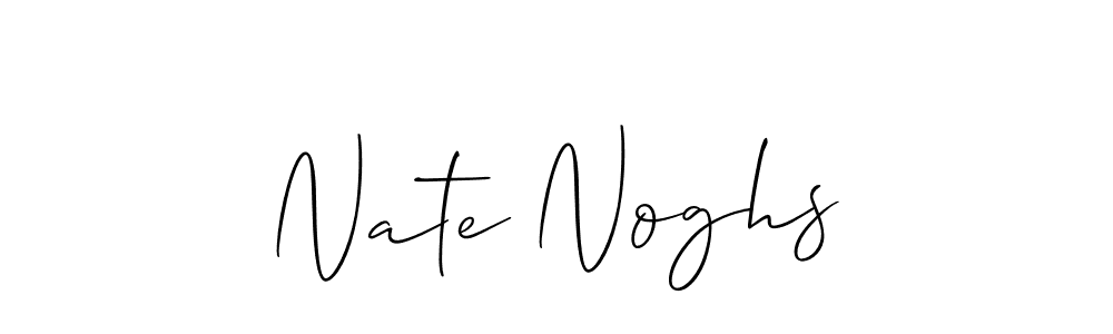 How to make Nate Noghs name signature. Use Allison_Script style for creating short signs online. This is the latest handwritten sign. Nate Noghs signature style 2 images and pictures png