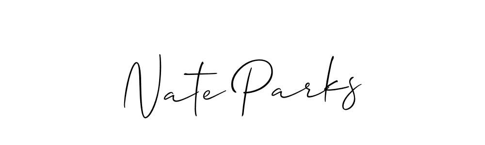 The best way (Allison_Script) to make a short signature is to pick only two or three words in your name. The name Nate Parks include a total of six letters. For converting this name. Nate Parks signature style 2 images and pictures png