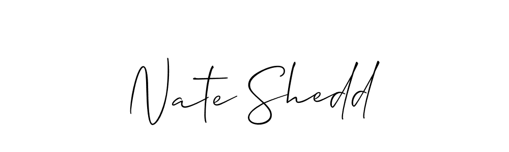 Similarly Allison_Script is the best handwritten signature design. Signature creator online .You can use it as an online autograph creator for name Nate Shedd. Nate Shedd signature style 2 images and pictures png