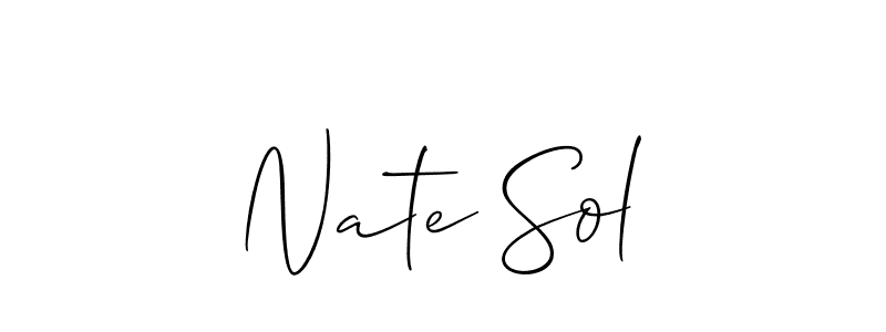 Similarly Allison_Script is the best handwritten signature design. Signature creator online .You can use it as an online autograph creator for name Nate Sol. Nate Sol signature style 2 images and pictures png