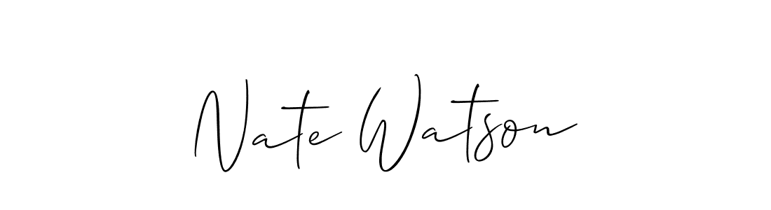 How to make Nate Watson signature? Allison_Script is a professional autograph style. Create handwritten signature for Nate Watson name. Nate Watson signature style 2 images and pictures png