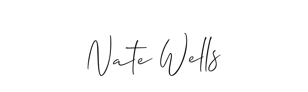 Make a beautiful signature design for name Nate Wells. Use this online signature maker to create a handwritten signature for free. Nate Wells signature style 2 images and pictures png