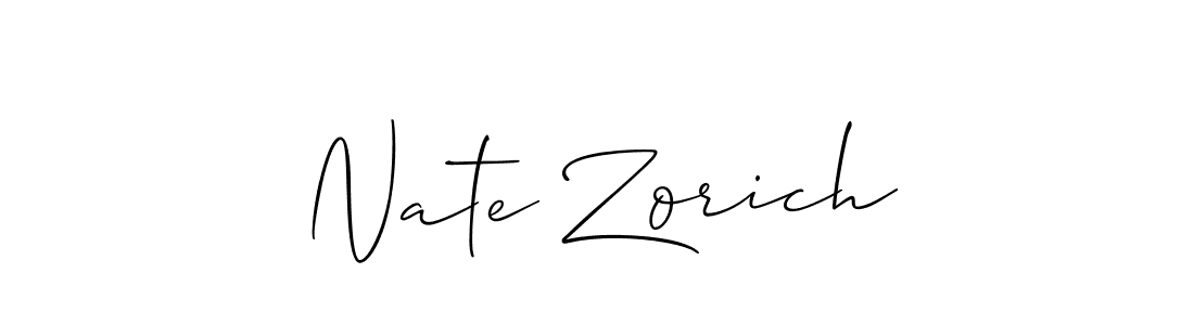 Allison_Script is a professional signature style that is perfect for those who want to add a touch of class to their signature. It is also a great choice for those who want to make their signature more unique. Get Nate Zorich name to fancy signature for free. Nate Zorich signature style 2 images and pictures png