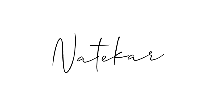 You should practise on your own different ways (Allison_Script) to write your name (Natekar) in signature. don't let someone else do it for you. Natekar signature style 2 images and pictures png