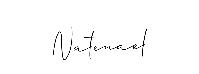 Make a beautiful signature design for name Natenael. With this signature (Allison_Script) style, you can create a handwritten signature for free. Natenael signature style 2 images and pictures png