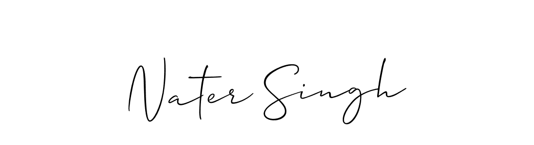 Create a beautiful signature design for name Nater Singh. With this signature (Allison_Script) fonts, you can make a handwritten signature for free. Nater Singh signature style 2 images and pictures png