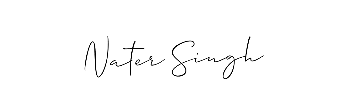 Design your own signature with our free online signature maker. With this signature software, you can create a handwritten (Allison_Script) signature for name Nater Singh. Nater Singh signature style 2 images and pictures png