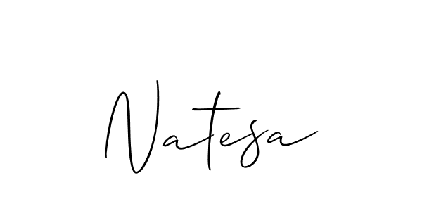 Design your own signature with our free online signature maker. With this signature software, you can create a handwritten (Allison_Script) signature for name Natesa. Natesa signature style 2 images and pictures png