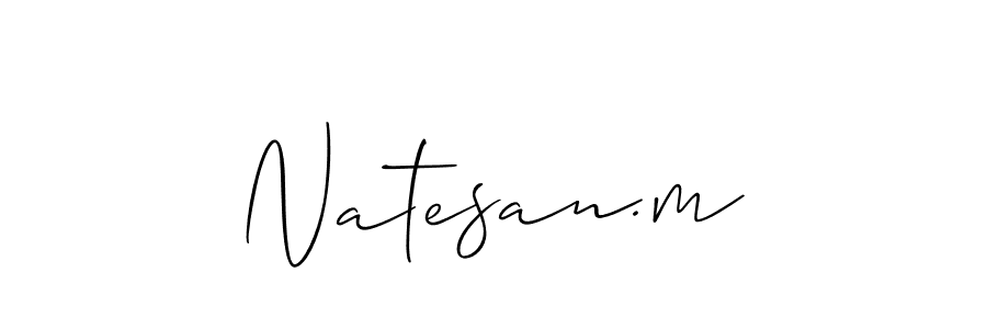 How to Draw Natesan.m signature style? Allison_Script is a latest design signature styles for name Natesan.m. Natesan.m signature style 2 images and pictures png