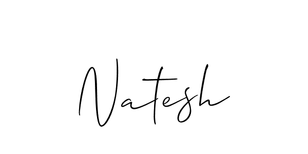 Make a short Natesh signature style. Manage your documents anywhere anytime using Allison_Script. Create and add eSignatures, submit forms, share and send files easily. Natesh signature style 2 images and pictures png