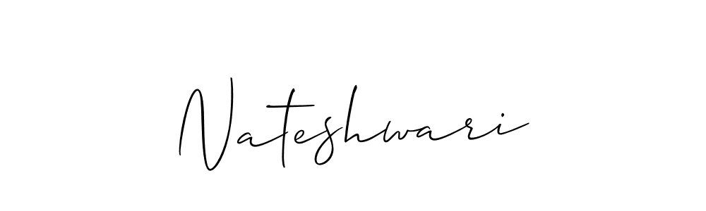 Make a beautiful signature design for name Nateshwari. With this signature (Allison_Script) style, you can create a handwritten signature for free. Nateshwari signature style 2 images and pictures png