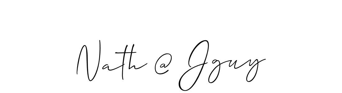 How to make Nath @ Jguy name signature. Use Allison_Script style for creating short signs online. This is the latest handwritten sign. Nath @ Jguy signature style 2 images and pictures png