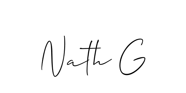 Also You can easily find your signature by using the search form. We will create Nath G name handwritten signature images for you free of cost using Allison_Script sign style. Nath G signature style 2 images and pictures png