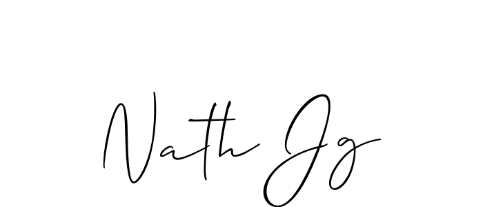 Also we have Nath Jg name is the best signature style. Create professional handwritten signature collection using Allison_Script autograph style. Nath Jg signature style 2 images and pictures png