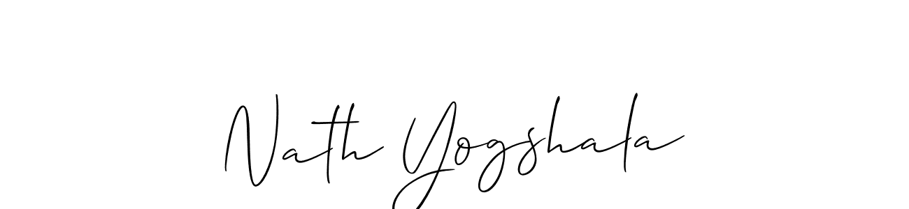 Similarly Allison_Script is the best handwritten signature design. Signature creator online .You can use it as an online autograph creator for name Nath Yogshala. Nath Yogshala signature style 2 images and pictures png