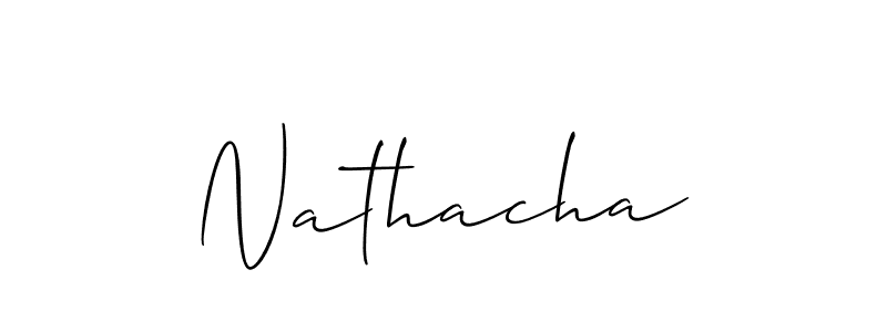 It looks lik you need a new signature style for name Nathacha. Design unique handwritten (Allison_Script) signature with our free signature maker in just a few clicks. Nathacha signature style 2 images and pictures png