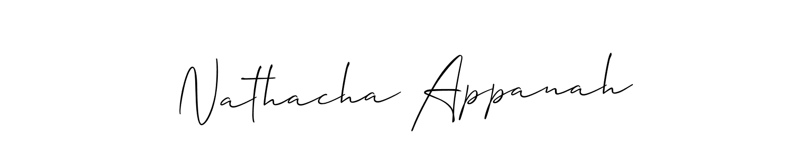 Also we have Nathacha Appanah name is the best signature style. Create professional handwritten signature collection using Allison_Script autograph style. Nathacha Appanah signature style 2 images and pictures png