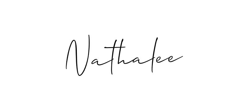 Make a beautiful signature design for name Nathalee. With this signature (Allison_Script) style, you can create a handwritten signature for free. Nathalee signature style 2 images and pictures png