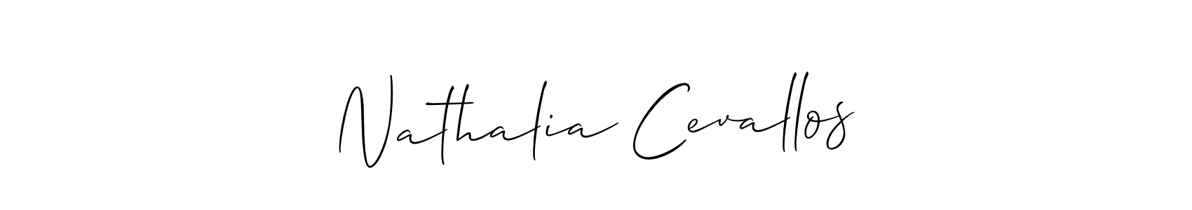 Allison_Script is a professional signature style that is perfect for those who want to add a touch of class to their signature. It is also a great choice for those who want to make their signature more unique. Get Nathalia Cevallos name to fancy signature for free. Nathalia Cevallos signature style 2 images and pictures png