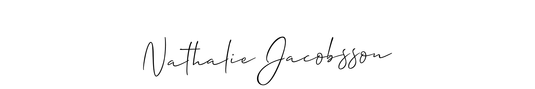 Create a beautiful signature design for name Nathalie Jacobsson. With this signature (Allison_Script) fonts, you can make a handwritten signature for free. Nathalie Jacobsson signature style 2 images and pictures png