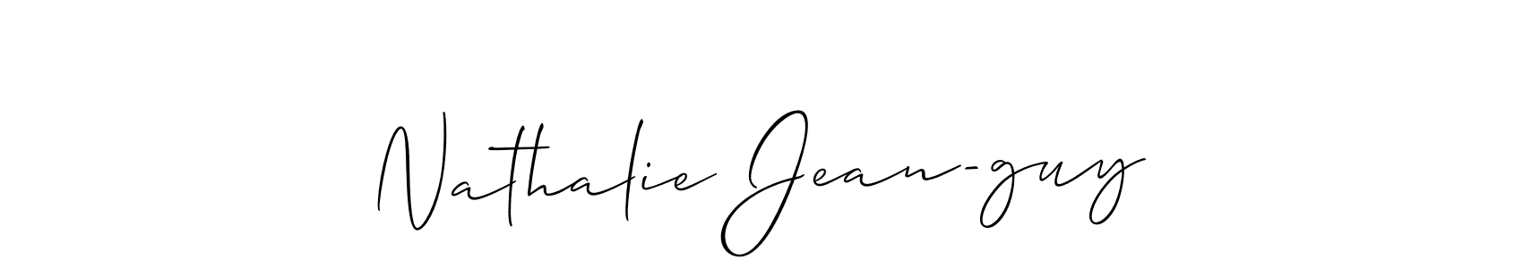 This is the best signature style for the Nathalie Jean-guy name. Also you like these signature font (Allison_Script). Mix name signature. Nathalie Jean-guy signature style 2 images and pictures png