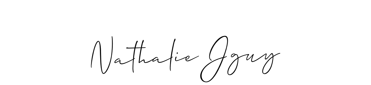 The best way (Allison_Script) to make a short signature is to pick only two or three words in your name. The name Nathalie Jguy include a total of six letters. For converting this name. Nathalie Jguy signature style 2 images and pictures png