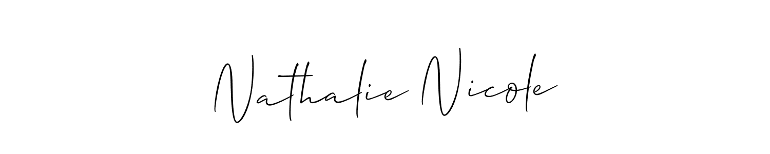 Use a signature maker to create a handwritten signature online. With this signature software, you can design (Allison_Script) your own signature for name Nathalie Nicole. Nathalie Nicole signature style 2 images and pictures png