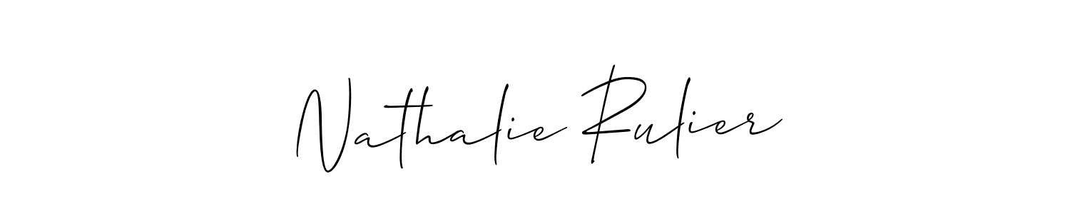 Make a beautiful signature design for name Nathalie Rulier. With this signature (Allison_Script) style, you can create a handwritten signature for free. Nathalie Rulier signature style 2 images and pictures png