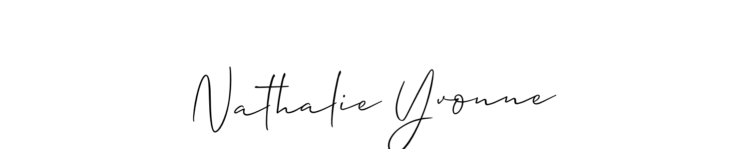 Use a signature maker to create a handwritten signature online. With this signature software, you can design (Allison_Script) your own signature for name Nathalie Yvonne. Nathalie Yvonne signature style 2 images and pictures png