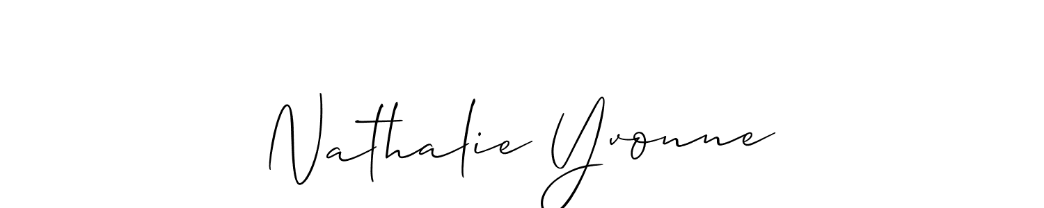 How to make Nathalie Yvonne name signature. Use Allison_Script style for creating short signs online. This is the latest handwritten sign. Nathalie Yvonne signature style 2 images and pictures png
