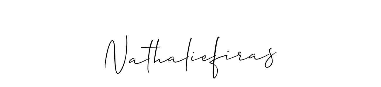 Make a short Nathaliefiras signature style. Manage your documents anywhere anytime using Allison_Script. Create and add eSignatures, submit forms, share and send files easily. Nathaliefiras signature style 2 images and pictures png