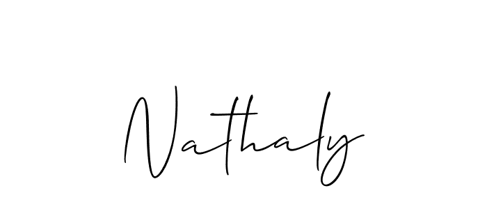 Also we have Nathaly name is the best signature style. Create professional handwritten signature collection using Allison_Script autograph style. Nathaly signature style 2 images and pictures png