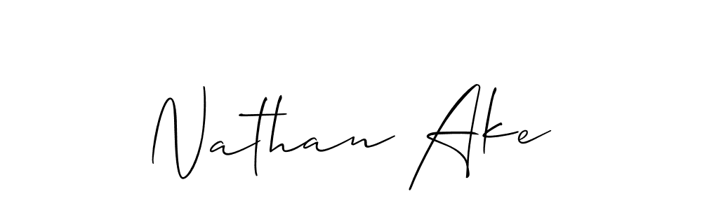 How to make Nathan Ake signature? Allison_Script is a professional autograph style. Create handwritten signature for Nathan Ake name. Nathan Ake signature style 2 images and pictures png