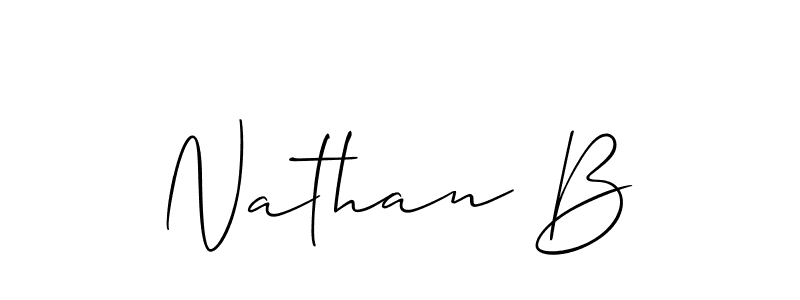 if you are searching for the best signature style for your name Nathan B. so please give up your signature search. here we have designed multiple signature styles  using Allison_Script. Nathan B signature style 2 images and pictures png